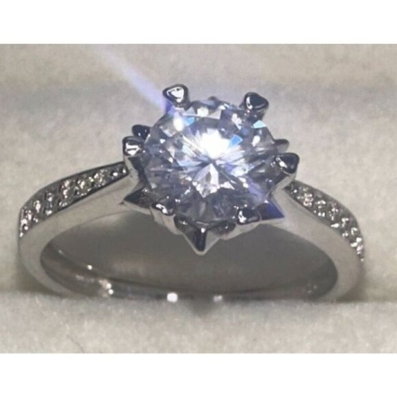 GRA moissanite Jewelry - GRA Moissanite Solitaire Ring 1.0ct Sterling Silver 925